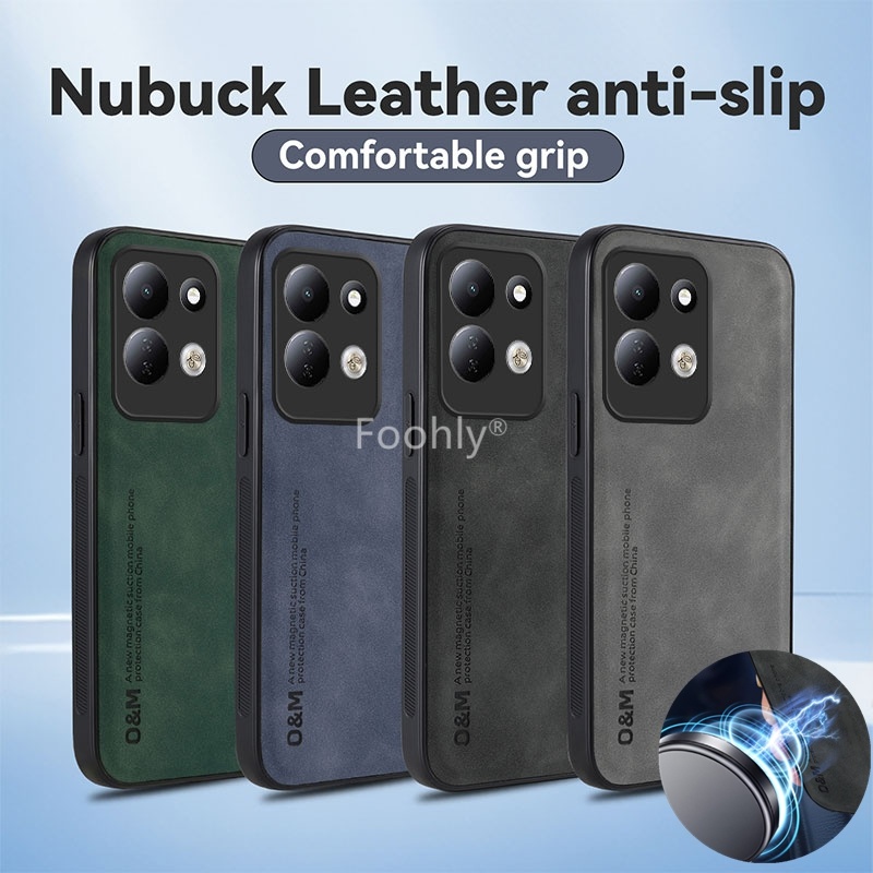 Shelly - Nubuck Leather Shockproof Magnetic Case for