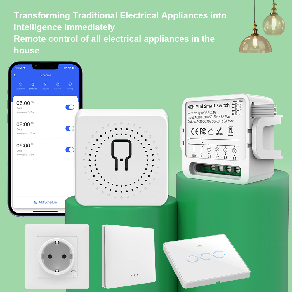 Tuya WiFi Smart Switch 1/2/3/4 - Tuya 4 Channel recension och pris