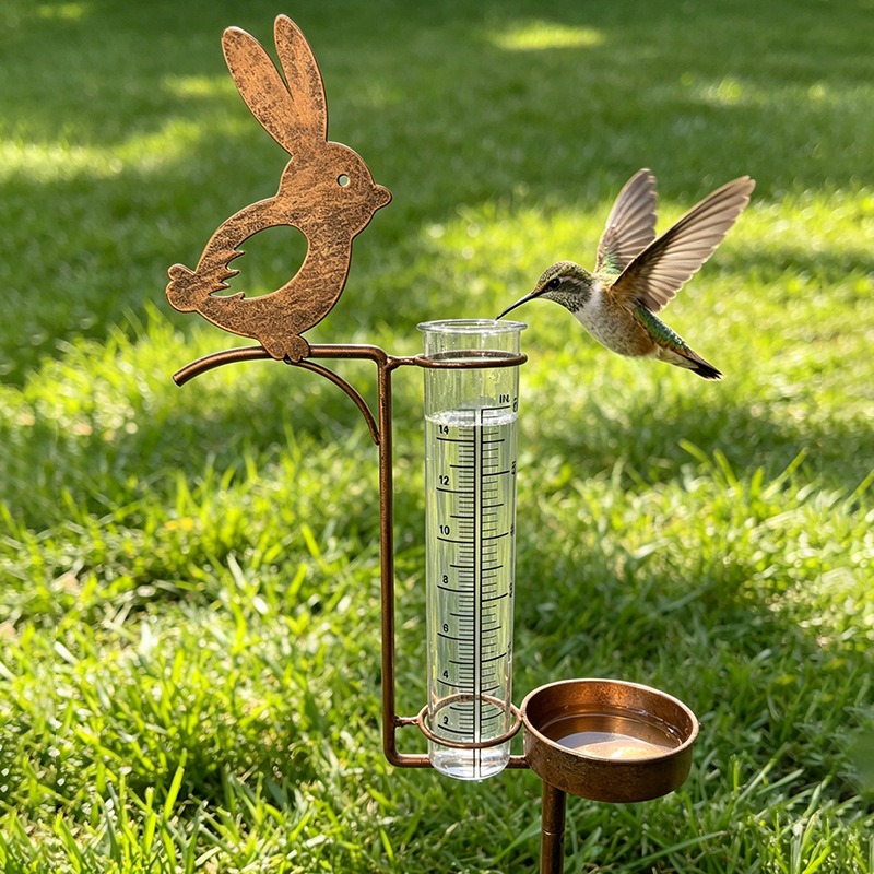 Metal Rabbit Rain Gauge Garden - Shelly Plug recension och pris