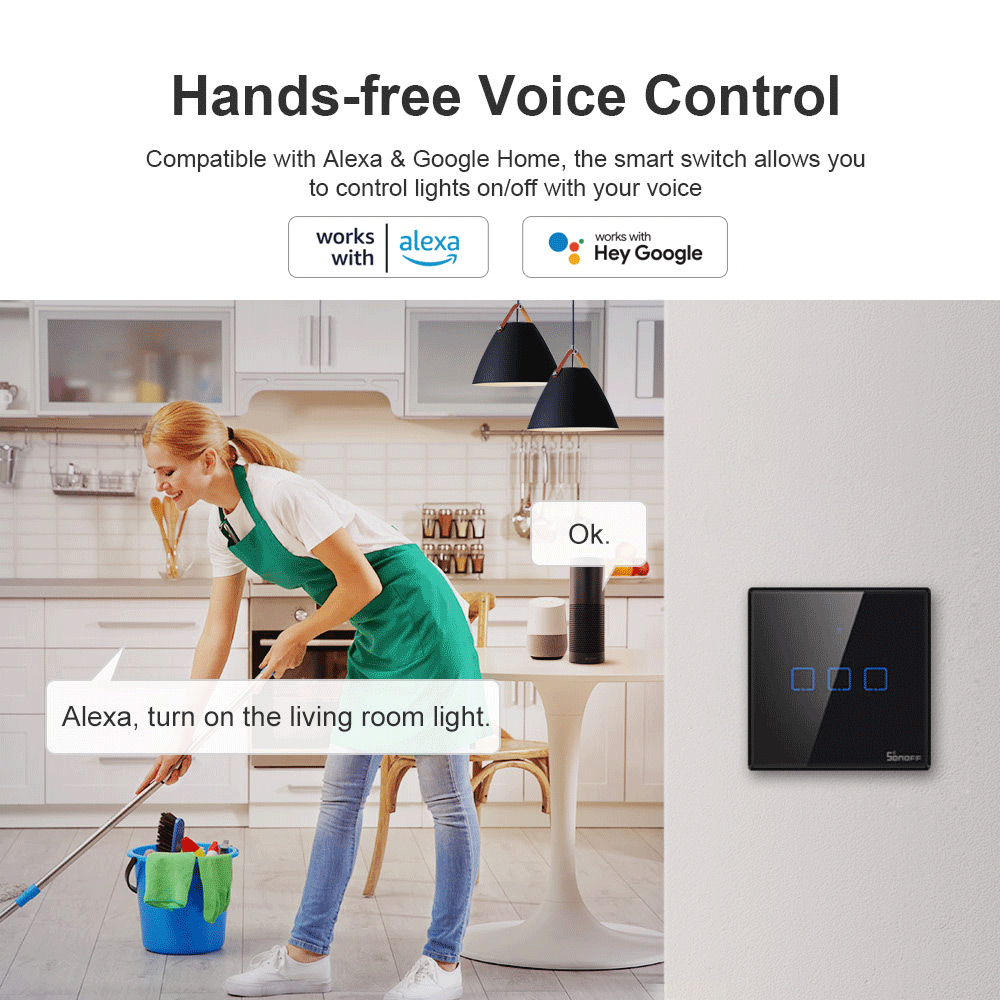 SONOFF T3EU Black WiFi Smart W - Sonoff Basic recension och pris