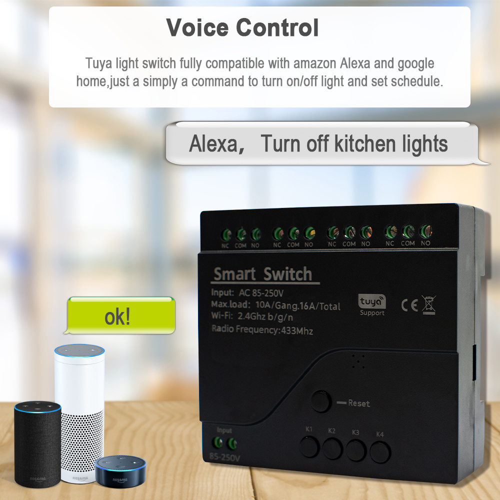 Tuya WIFI 4 Channel Smart Swit - Tuya 4 Channel recension och pris