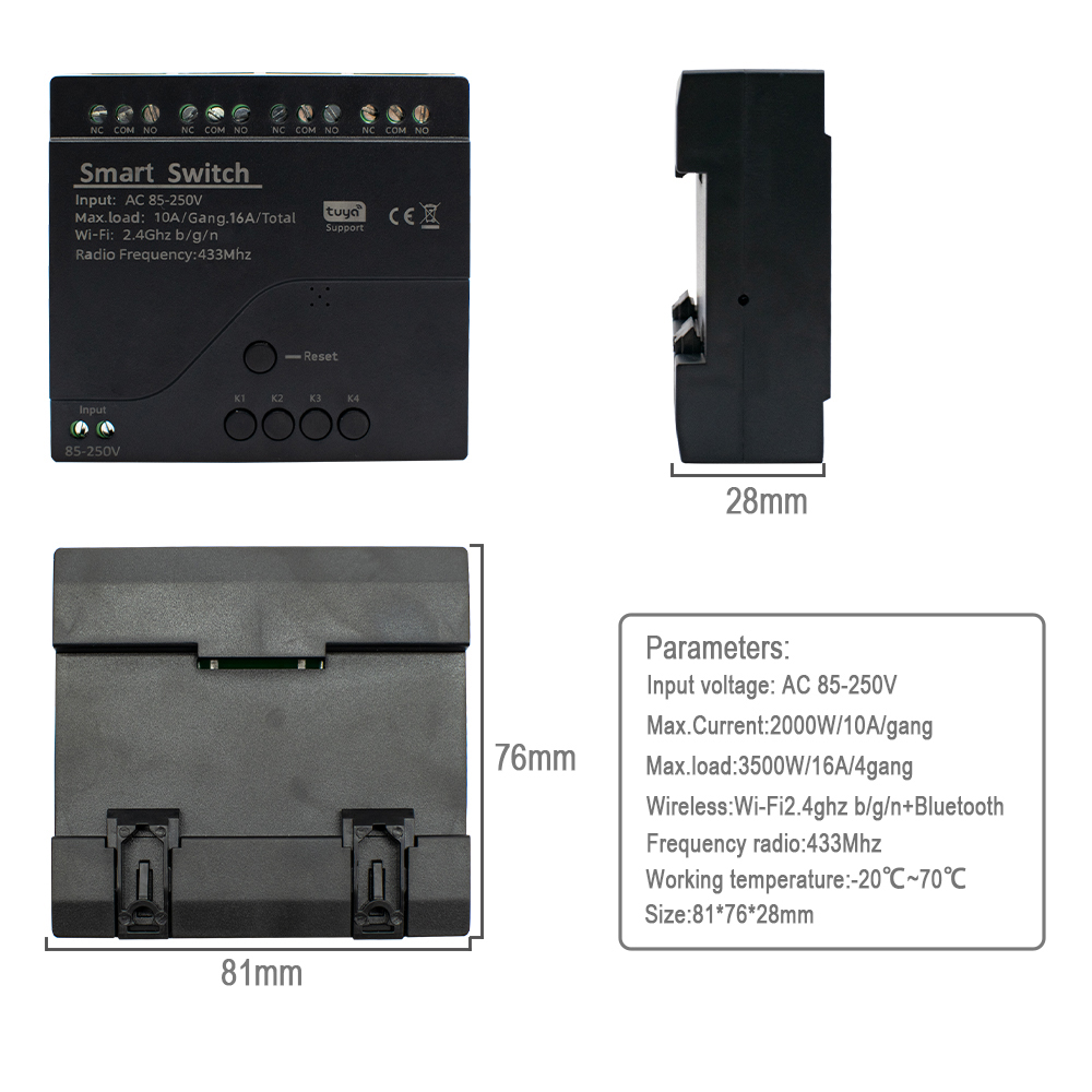 Tuya WIFI 4 Channel Smart Swit - Tuya 4 Channel recension och pris