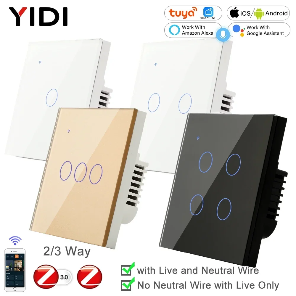 ZigBee 1 2 3 4 Gang with No Ne - Tuya 4 Channel recension och pris