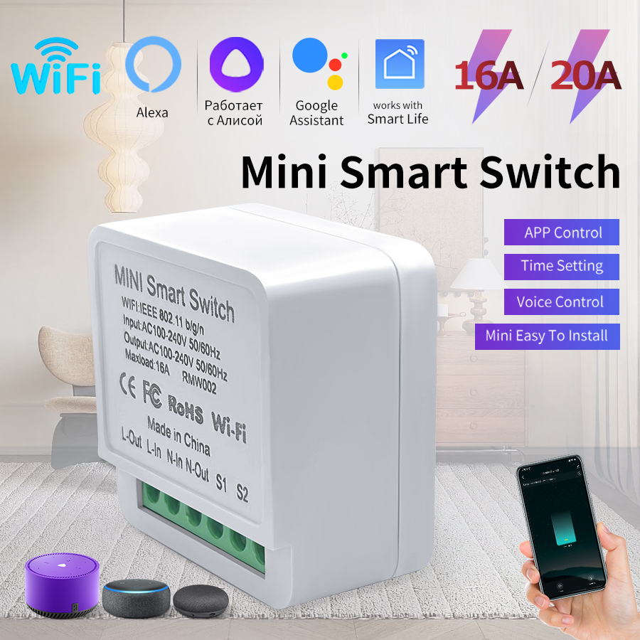 16A/20A WiFi Mini Smart Switch - Sonoff Mini R4 recension och pris