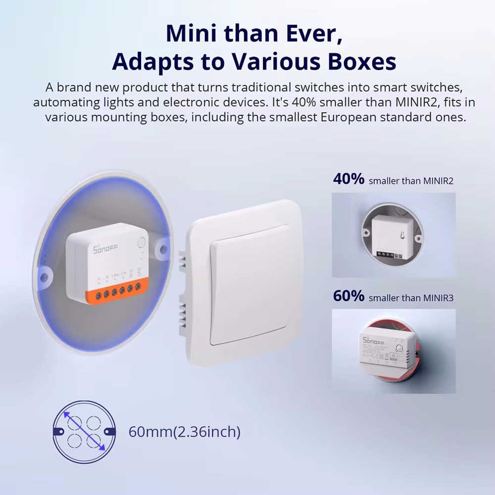 Smart Wifi Switch SONOFF Mini  - Sonoff Mini R4 recension och pris